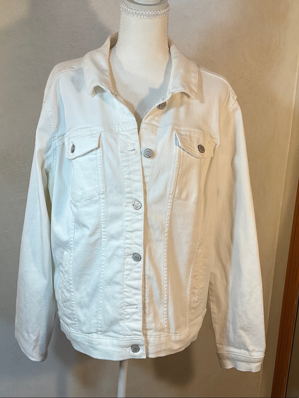 Sonoma White Denim Jacket for Women